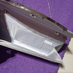 Silver evening bag